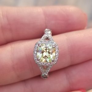 925 stamped peridot ring